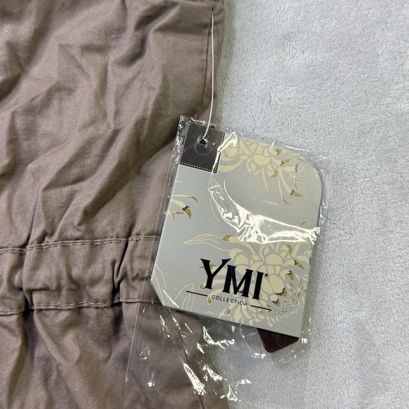 YMI Utility Hooded Anorak Vest Cinder Brown Zip Drawstring NWT Size XL/EG - Picture 6 of 9